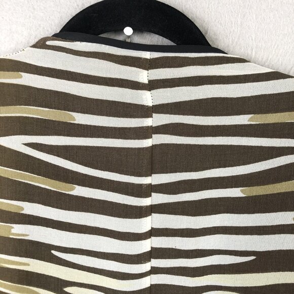 Very Vollbracht Kimono Jacket Womens Missy Black Zebra Sheer Open Front MV50747 - Picture 10 of 16